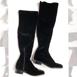 A NEW DAY | Black Velvety Knee High Boots 9.5